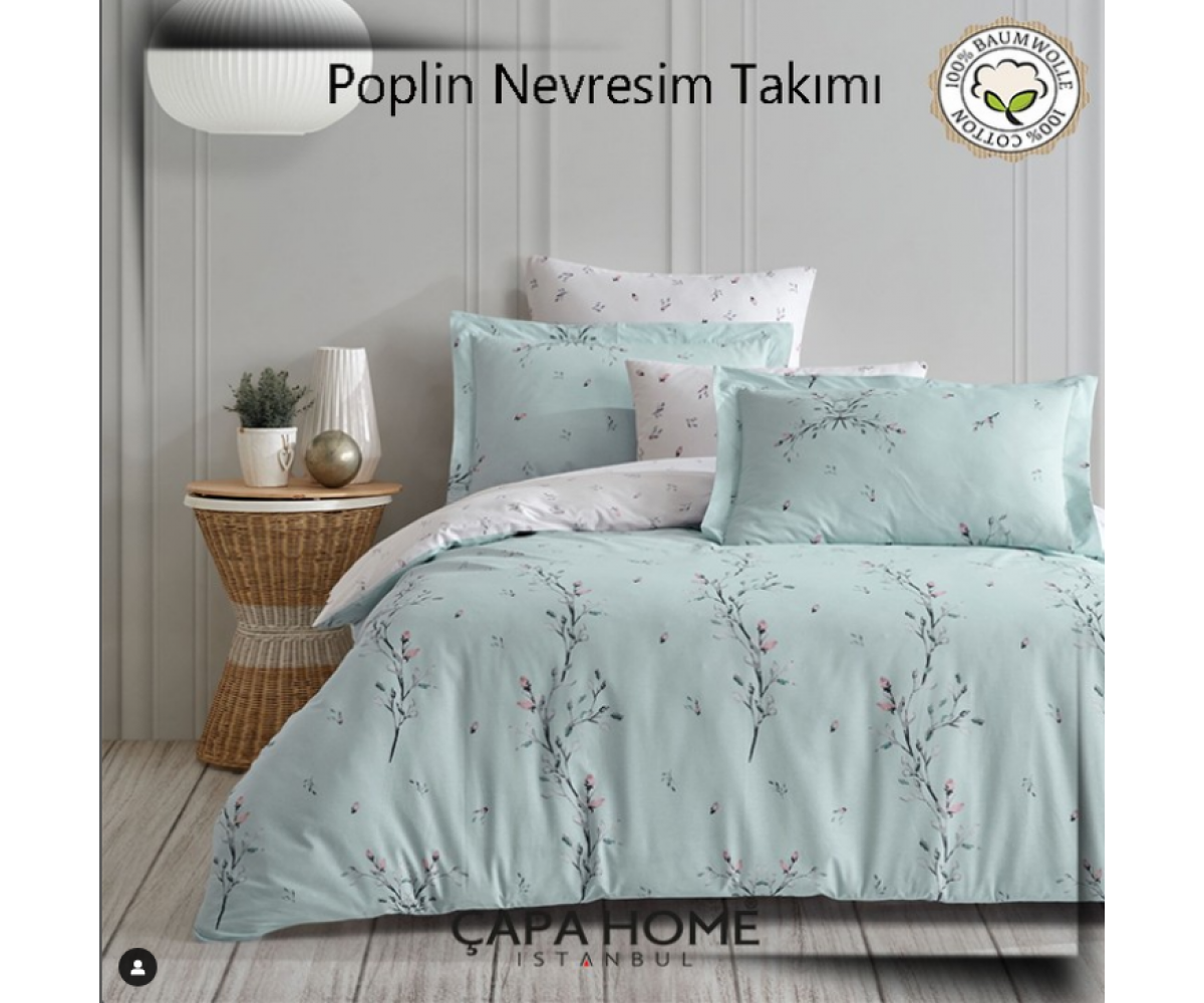 Çapa Home Poplin Nevresim Takımı %100 pamuk
